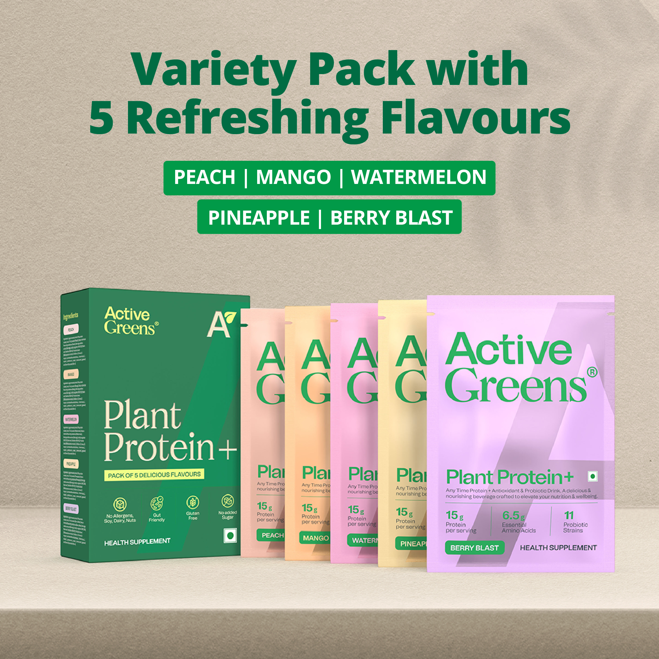 Active Greens Plant Protein+ Health Drink